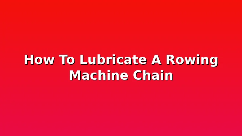 How To Lubricate A Rowing Machine Chain - OarWell review with measurements and honest opinion