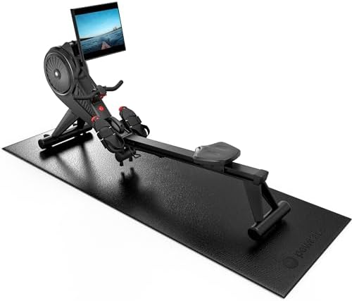 Powr Labs Rowing Machine Mat for Hydrow, Concept 2, Peloton Rower,Treadmill | Extra-thick PVC, Sweat and waterproof, Non-slip surface, 12-month warranty, USA-based support : Sports &amp; O