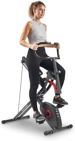 Sunny Health & Fitness Row-N-Ride Trainer for Full-Body Home Exercise