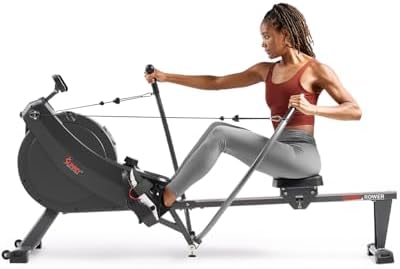 Sunny Health & Fitness Smart 360° Dual-Function Magnetic Rowing Machine, Full-Motion Workout with 51-Inch Extended Rail, Total-Body Training for Home, Free SunnyFit APP Connection