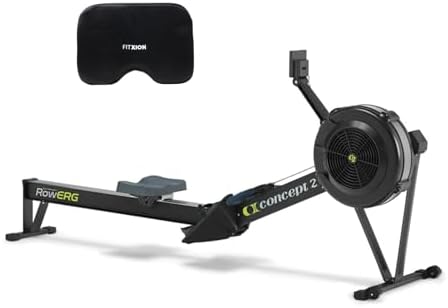 Concept2 RowErg Model D Indoor Rowing Machine - PM5 Monitor, Device Holder, Adjustable Air Resistance, Easy Storage with FitXion Seat Cushion, Black : Sports &amp; Outdoors
