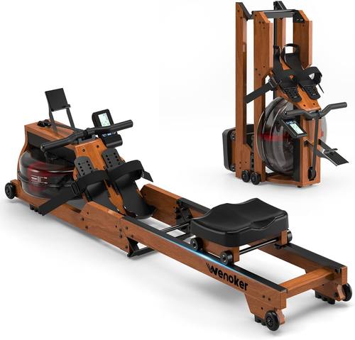 Wenoker Water Rowing Machine, Foldable & Space-Saving,Immersive Water Rower