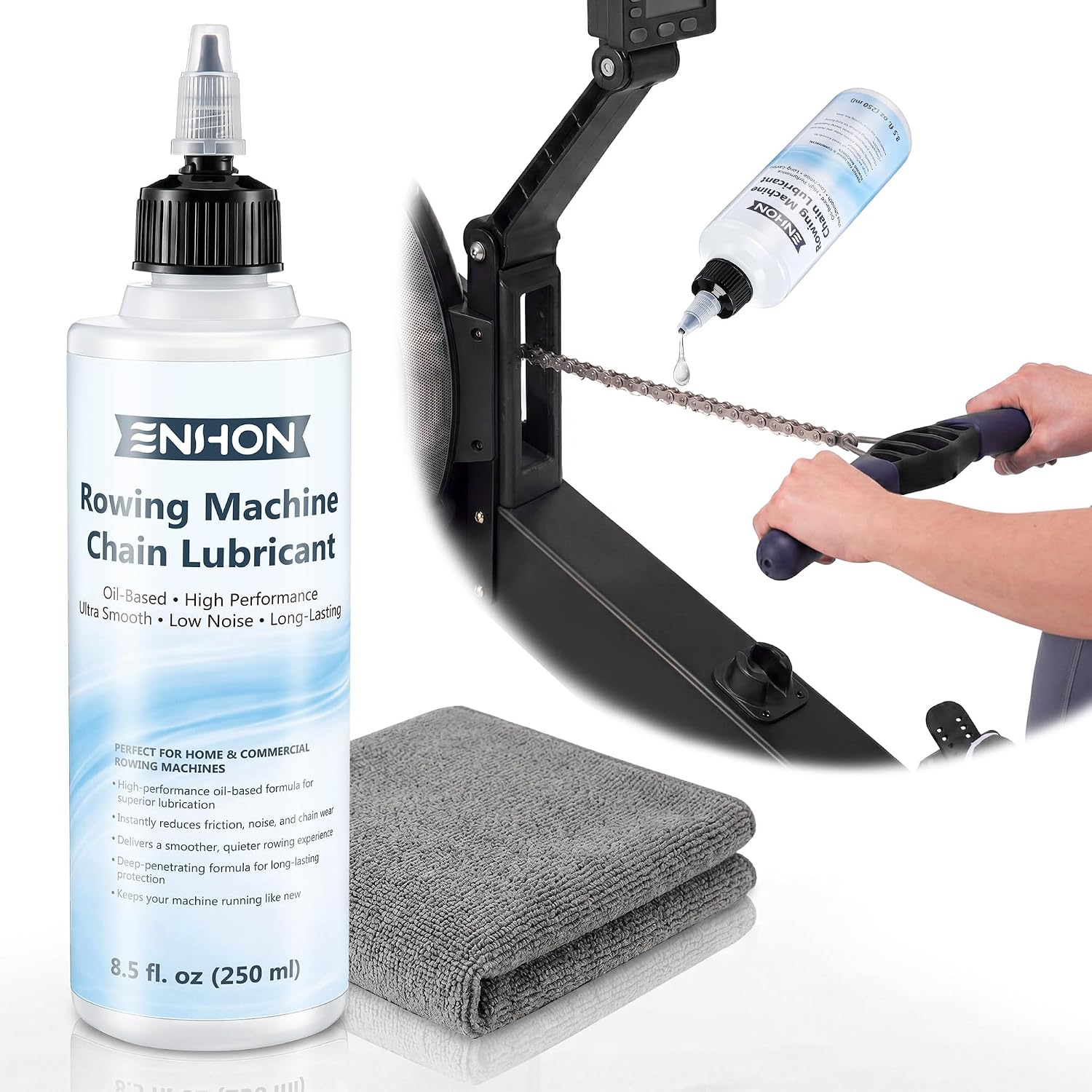 Enhon Rowing Machine Chain Oil Kit Compatible with Concept2 Rowing Machine