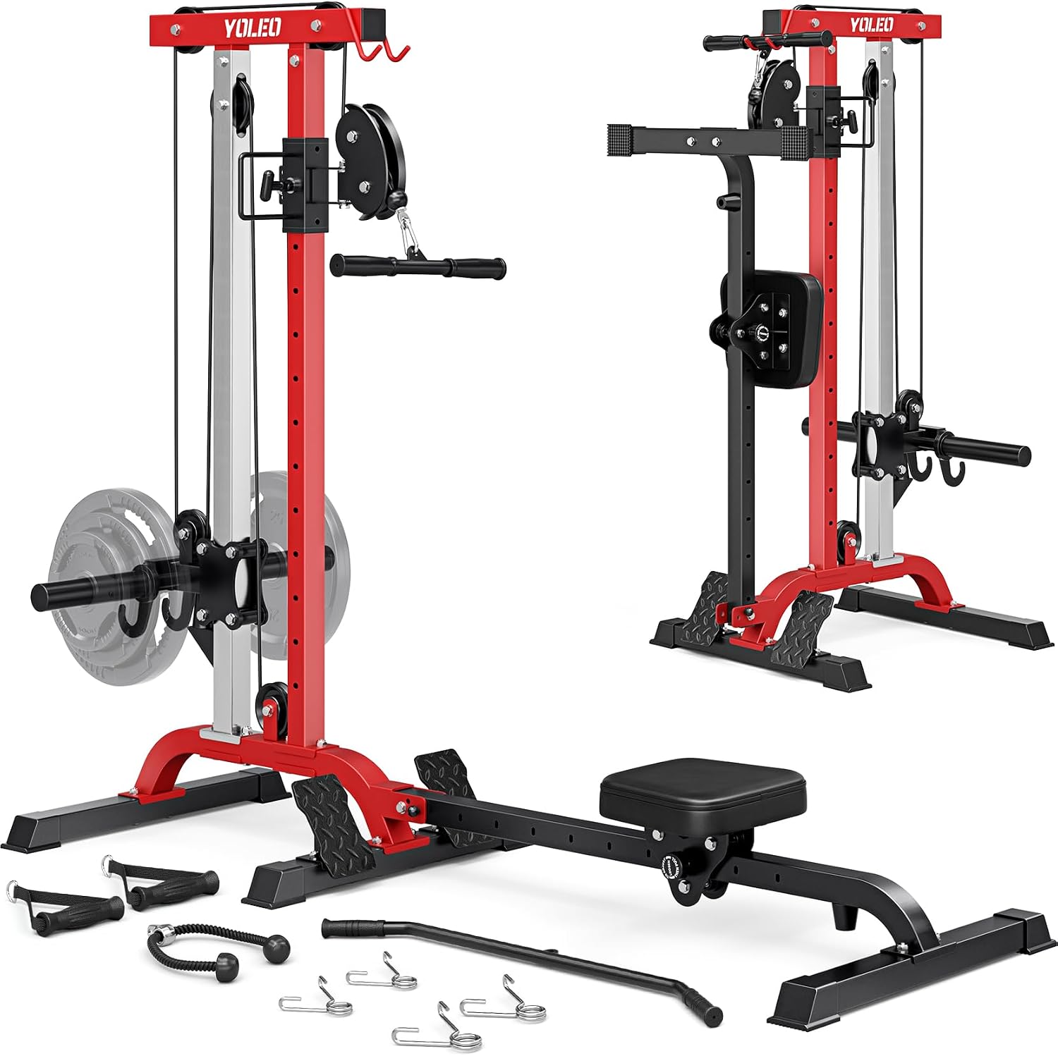 2 in 1 Rowing & Cable Machine for Home Gym, 450 Lbs Capacity